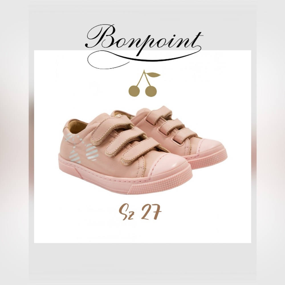 Bonpoint Pink trainers with Velcro sz 27 us 10